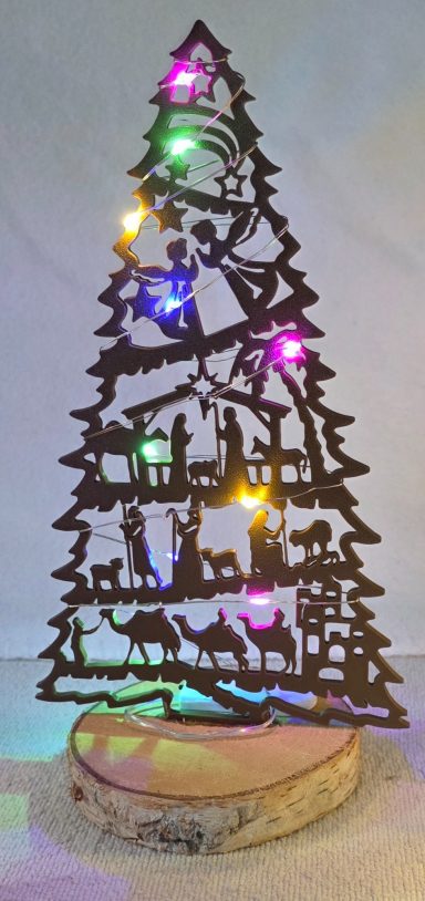 Krippenbaum mit Beleuchtung