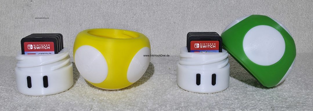 Aufbewahrungsbox in Pilzform für Konsolen Spielmodule